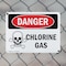 Signmission Chlorine Gas Danger Sign, Plastic, 10in W x 7in L, 2PK OS-2PACK-DS-P-710-L-2000 - alternate 2